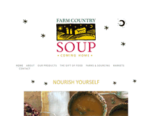 Tablet Screenshot of farmcountrysoup.com